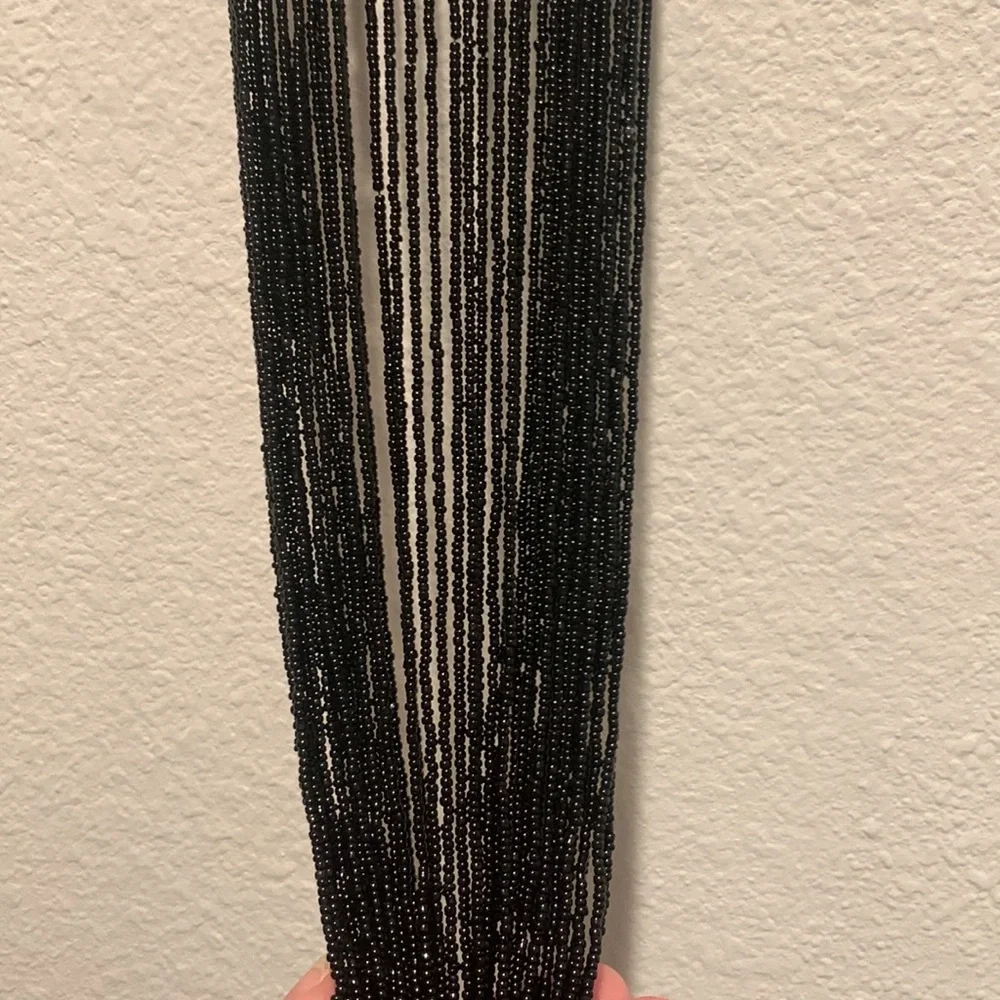 Nordstrom Black beaded necklace - Picture 2 of 7